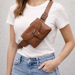 Spikes and Arrow Leather Crossbody Bag